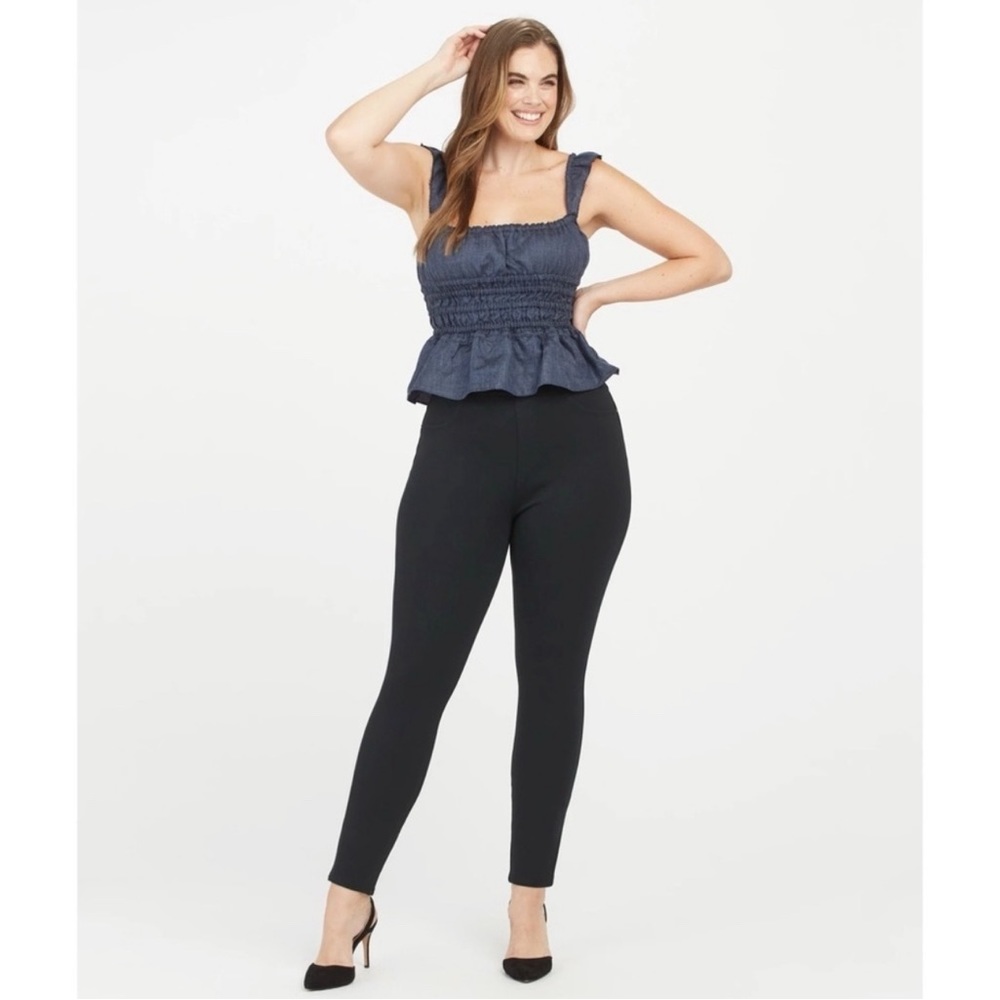 SPANX The Perfect Pant Ankle 4 Pocket in Navy Plus Size 1X Pull On Shaping